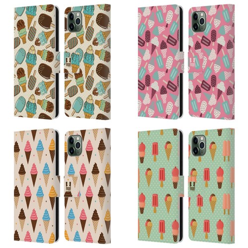 HEAD CASE DESIGNS ICE CREAM PATTERNS LEATHER BOOK CASE FOR APPLE iPHONE PHONES - 第 1/10 張圖片