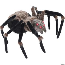 53" Deluxe Light Up Spider Halloween Decoration with Glowing Eyes and Long Leg.