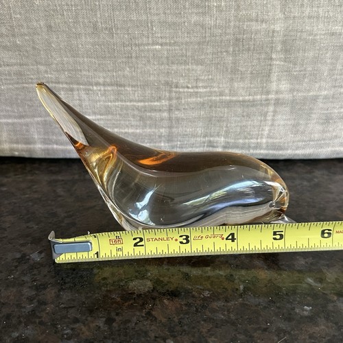 Rare Unique Renato Anatra Murano Glass Bird Figurine Signed 3.5”H X5.75”L X2.5” - Picture 20 of 22