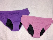 2 Pair Womens Period Panties Leakproof Menstrual Underwear For Light Days Sz S