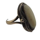 Ring 925 Sterling Silver Oval Cabochon Size 6 Split Shank Vintage Southwestern