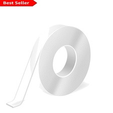 Damage-Free Double-Sided Tape for Carpets & Photos - 1 Roll with Strong Adhesion