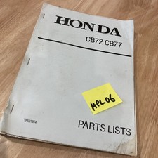 Honda CB72 250 CB77 300 catalogue liste pièce détachée