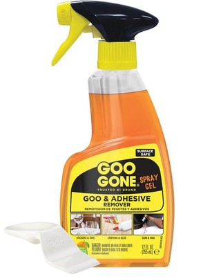Goo Gone Adhesive Remover Spray Gel 12 Oz with Scraper Glue Sticker Label