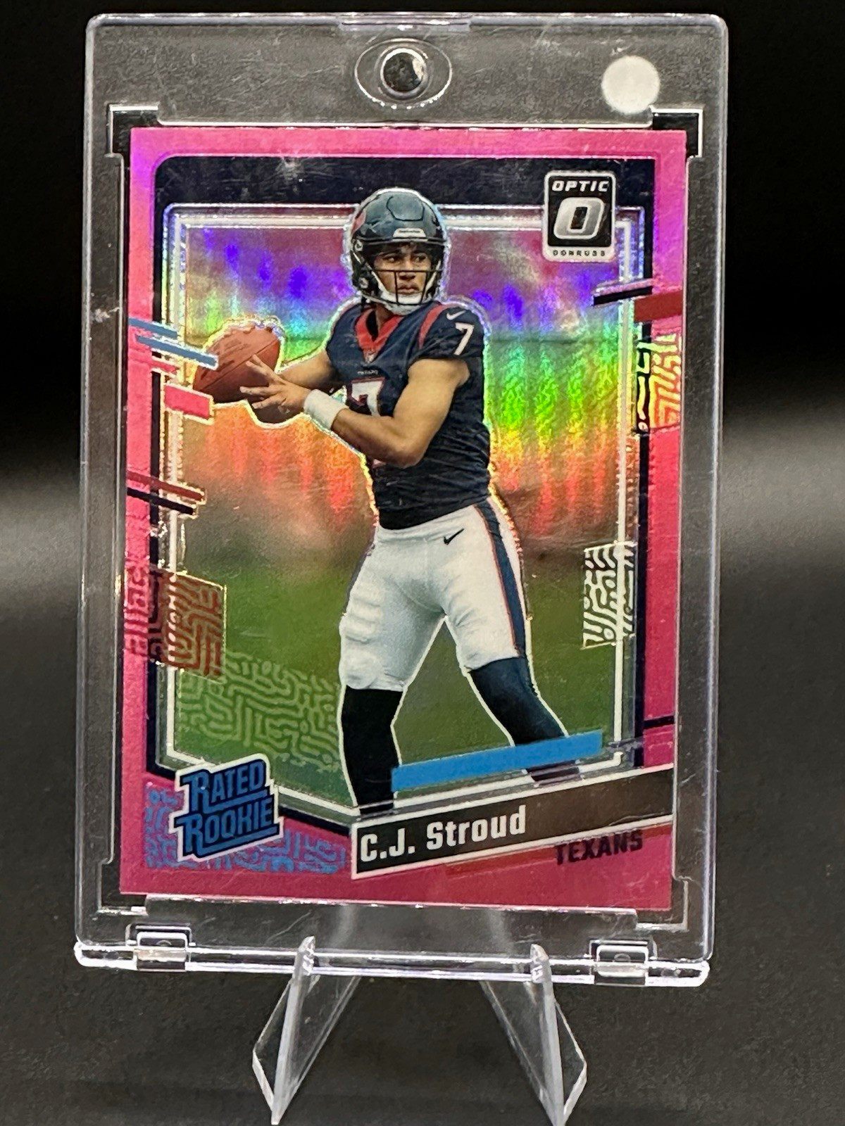 2023 Panini Donruss Optic C.J. Stroud Rated Rookie #244 Texans Pink Prizm