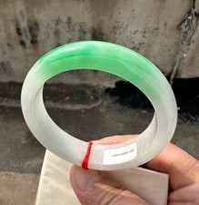 Certified Natural Grade AAA Ice Green Burmese Jade jadeite bracelet bangle 59MM
