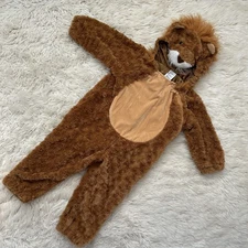 Little Lion Plush Costume Toddler Child Size 18-24 Months One Piece