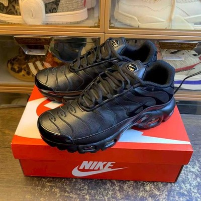 Nike Air Max Plus TN Leather 'Triple Black' Men Sneakers | eBay