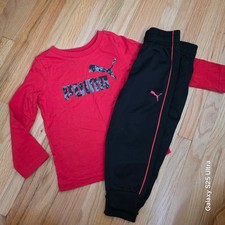 Puma boys' long-sleeve t-shirt and tricot pants set sz 2T