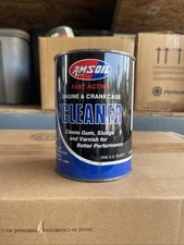 NOS~Amsoil Fast Acting Metal Can Engine & Crankcase Cleaner 1 Quart FULL