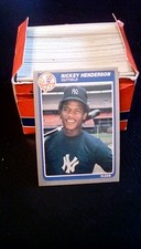 1985 Fleer Baseball Update Complete Set #1-132, Joe Carter Rickey Henderson