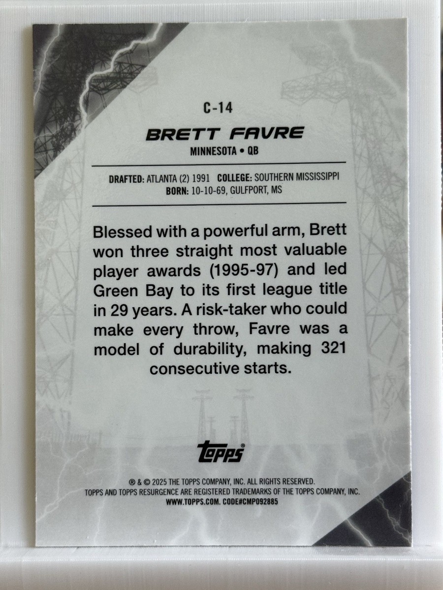 2024 Topps Resurgence Football - Brett Farve Conductors #C-14 | eBay