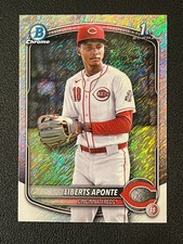 Liberts Aponte 2025 Bowman Chrome 1st Shimmer Refractor Reds