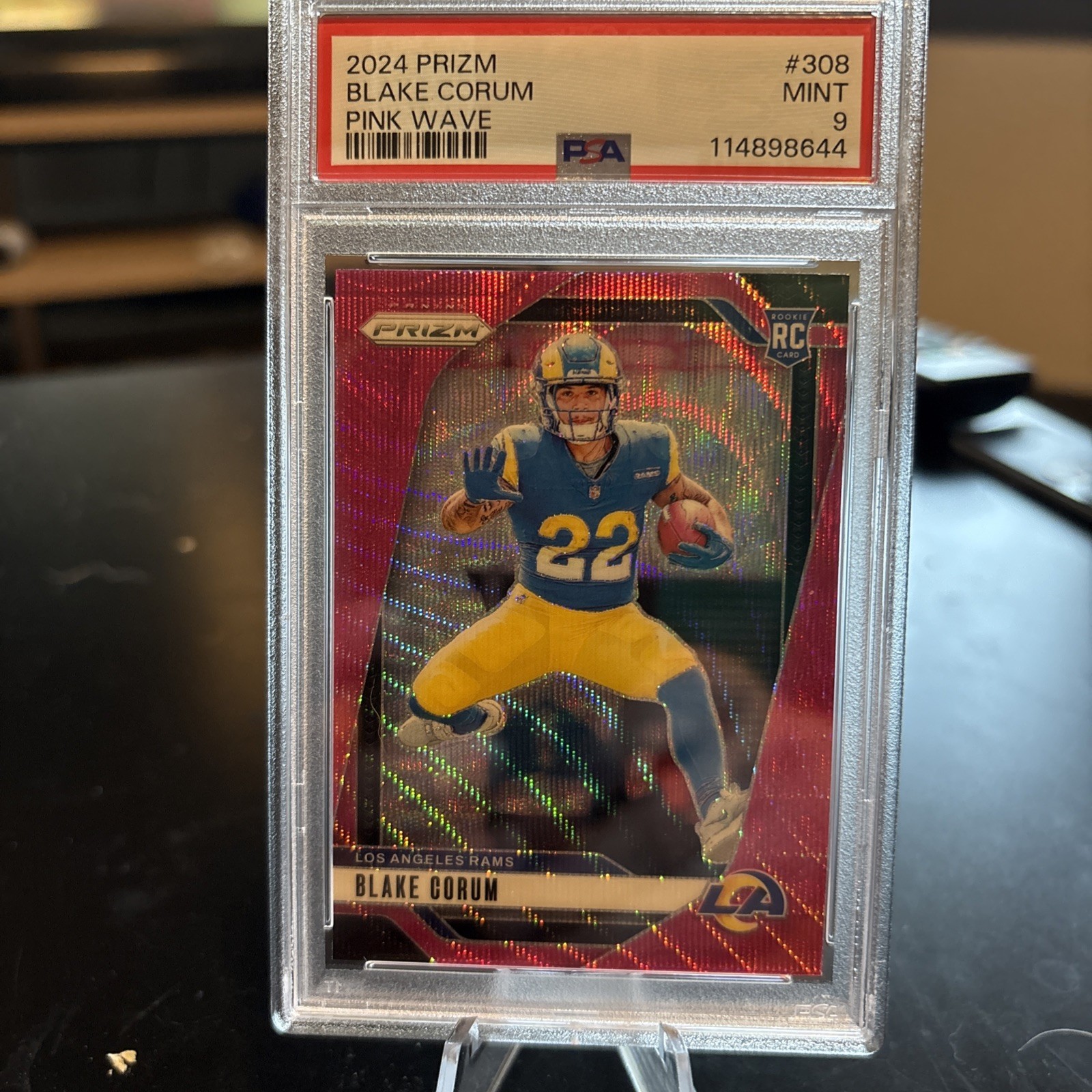 2024 Panini Prizm - Rookies Blake Corum #308 Pink Wave Prizm (RC)