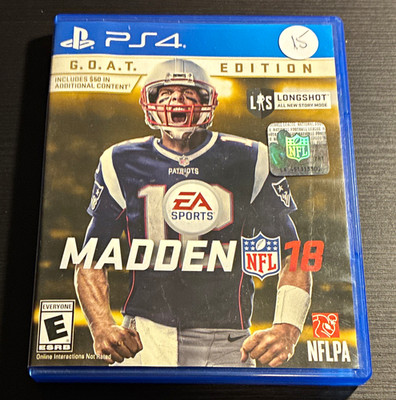 EA Sports Madden NFL 18 G.O.A.T. Edition PS4 Sports E 2017 NTSC-U/C Case Inserts