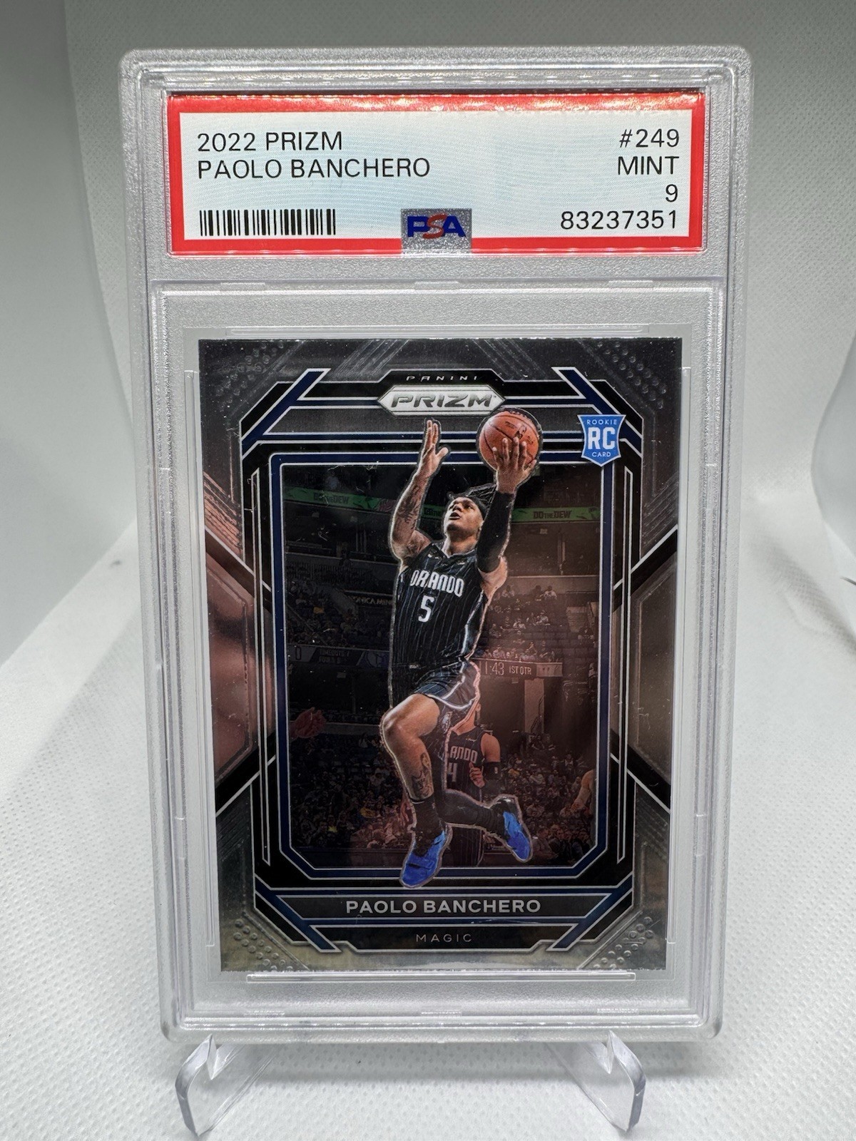 Panini Prizm 2022-23 Paolo Banchero Rookie #249 Orlando Magic PSA 9