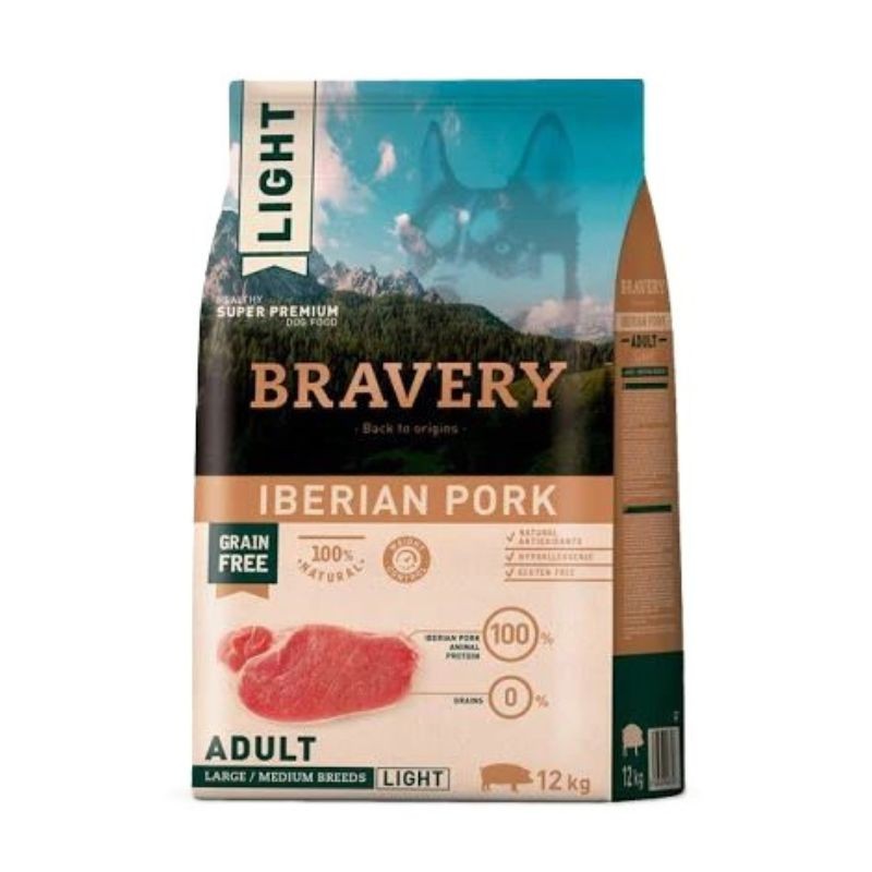 Bravery Dog Iberian Pork Light 12kg: Crocchette Monoproteiche Senza Cereali