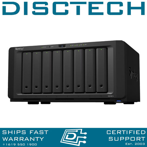Synology 48TB DiskStation DS1821+ 8-bay SATA Quad-Core NAS Server WDRED 4GB - 第 1/1 張圖片