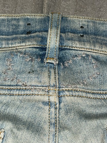Mike Amiri Orange Star Patch “Chemist” Blue Denim Jeans Mens Size M 33 - Picture 14 of 24