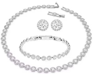 parure collana bracciale orecchini cristallo Austriaco 