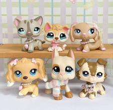 6x LPS Pet Toys CockerSpaniel ShorthairCat Dachshund HuskyPuppy GreatDane Collie