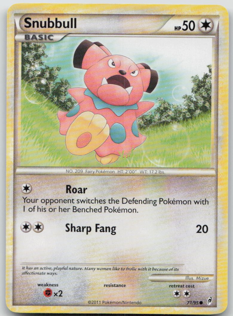 SNUBBULL 71/95 COMMON CALL OF LEGENDS POKEMON NM/M