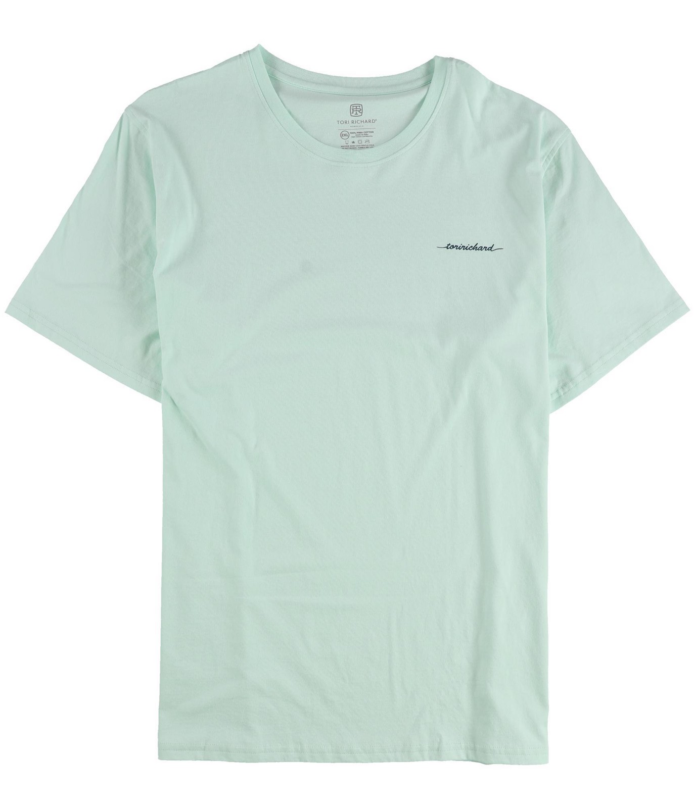 Мужская однотонная базовая футболка Tori Richard зеленая XX размера 5490₽