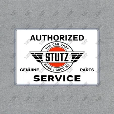 Vintage Stutz Authorized Service Parts Metal Sign Automotive Garage #530478