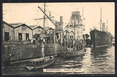 Buenos-Aires, Arsenal de Marina, Ansichtskarte 1912 