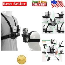 Mobile Phone Chest Strap Harness Mount Head Strap Holder Kit for Pov/Vlog,Cell P