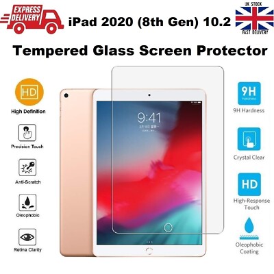 100 % ORIGINAL Hartglas Schutzfolie für iPad 8. Gen (2020) A2270/A2428/A2429