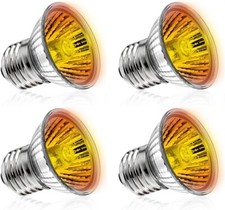 Reptile Heat Lamp Turtle Heating Light 4PCS 50W UVA UVB Heat Bulb Simulated NEW