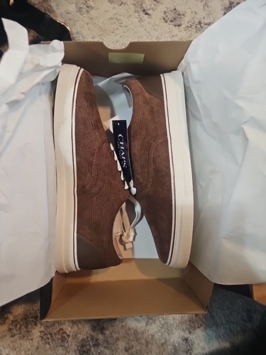 NEW Ralph Lauren Chaps CHACE Mens Brown Corduroy LaceUp Casual Sneaker Size 7.5 - Picture 2 of 2