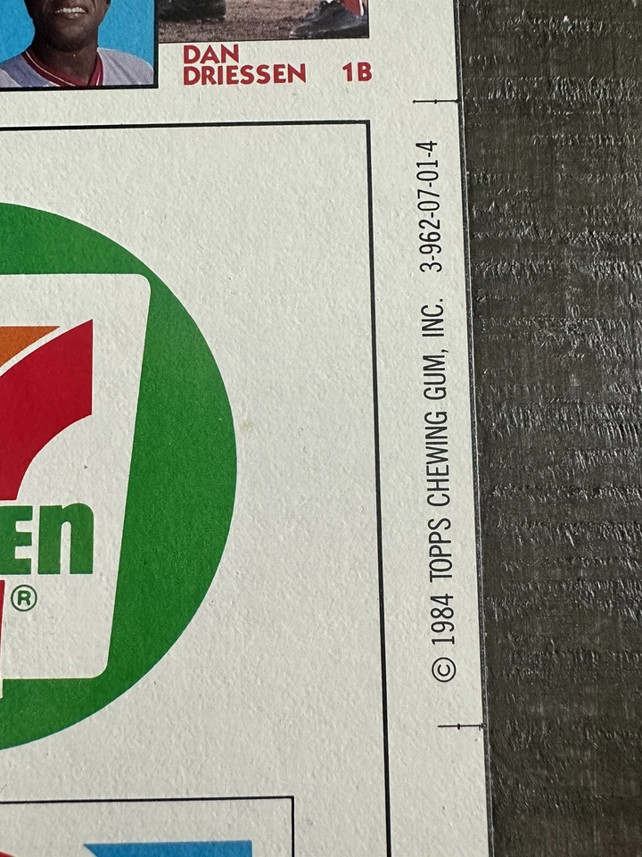 Бейсбольная карточка 1984 Topps НЕРАЗРЕЗАННАЯ! Игроки Зала славы! ЧЕХОЛ СВЕЖЕЕ СОСТОЯНИЕ ТОВАРА - Изображение 3 из 4