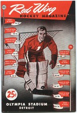 1957 DETROIT RED WINGS hockey magazine Scorecard OLYMPIA Stadium Gordie Howe