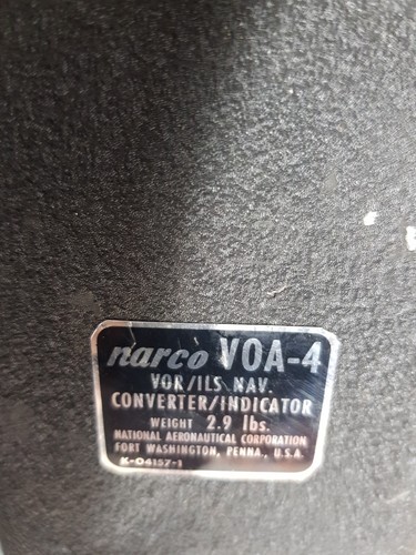 NARCO V0A -4 VOR /ILS-NAV CONVERTER/INDIKATOR Weihgt 2.9 lbs Sehr Gute Zustand - Picture 9 of 9