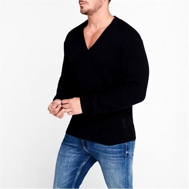 Hugo boss men's v neck jumper deals
