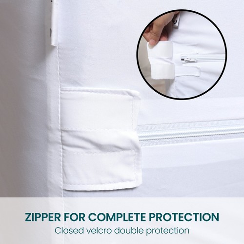 Zippered Mattress Encasement Waterproof Bed Bug Protector Encasement Cover Pad - Picture 5 of 7