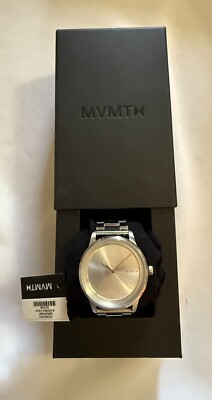 MVMT Pulse Silver Profile Collection Men's Watch 44mm NEW