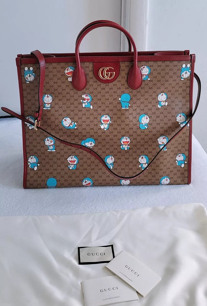 Gucci X Doraemon Vintage GG Supreme Monogram Backpack