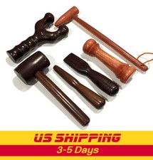 Hammer Set Bident Dumbbell Long-Percussion Tok Sen Wooden Toksen Massage Thai