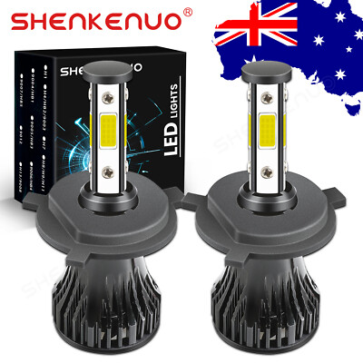 H4 9003 LED Headlight Kit High/Low Beam Super Bright White 6000K 20000lm 12v