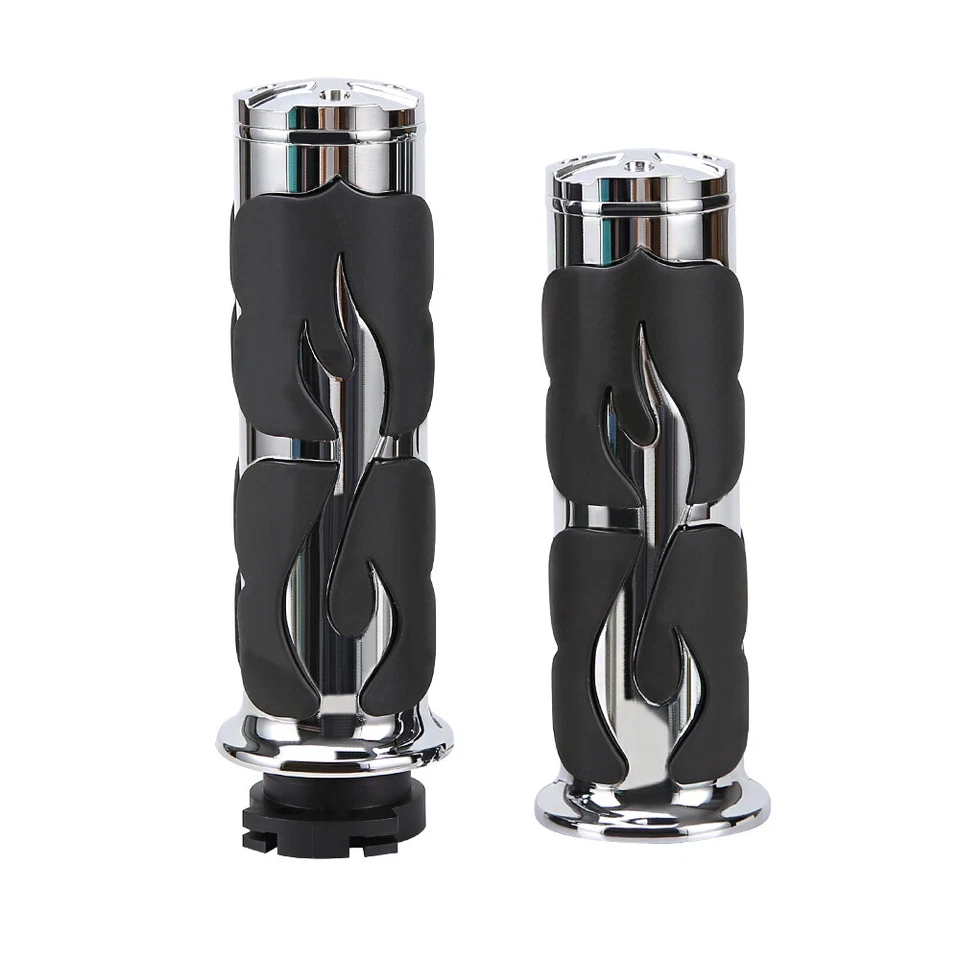 1" Flame Handle Bar Hand Grips For Honda Shadow VT 750 1100 VLX600 VTX1300 1800 Foto 3 de 4
