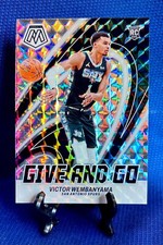 2023-24 Mosaic Green Prizm Give And Go Victor Wembanyama RC #12 Rookie Spurs 📈