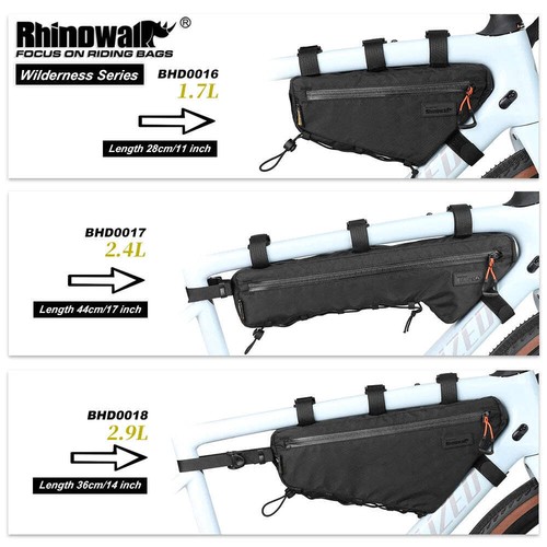 Rhinowalk Bike Frame Triangle Bag 1.7L-2.9L MTB Road Cycling Storage Pack