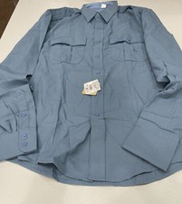 Flying Cross- Mens Sky Blue Long Sleeve Work Shirt- Size 16.5