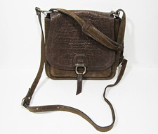 Italian-Made D2 Leather Brown Crossbody Shoulder Bag - Versatile Elegance