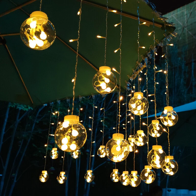 DIY LED String Lights Solar Fairy Lighting Plastic Hanging Lamp