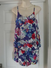 Vero Moda Floral Playsuit Ladies XS Size 8-12 Shorts Dress Womens Summer Holiday