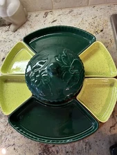 Vintage California Pottery/ Made in Calif. Lazy Susan. Very MCM!